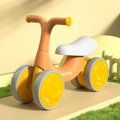 Πορτοκαλί πλαστικό Baby Walker Balance Car με σιωπηλό πατινάζ και πράσινο σχεδιασμό