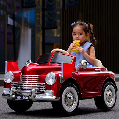 Κόκκινη/Μαύρη μπογιά Ηλεκτρικά Παιδιά Πηγαίνουν σε Αυτοκίνητα 12V Με USB/MP3 Για Παιδιά