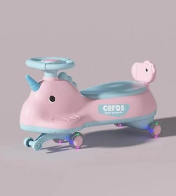 Αντι-Rollover Flash Wheel Swing Ride On Scooter Αυτοκίνητο για παιδιά Καρτόνι Μέγεθος 69*25*32cm