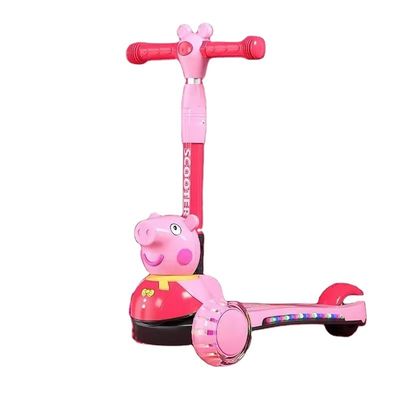 Παιδιά Pedal skateboard σκούτερ αυτοκίνητο με αναδιπλούμενη λειτουργία μουσική φωτισμός και PU τροχούς