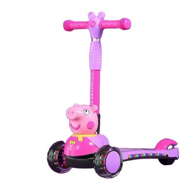 Παιδιά Pedal skateboard σκούτερ αυτοκίνητο με αναδιπλούμενη λειτουργία μουσική φωτισμός και PU τροχούς