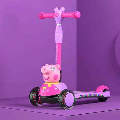 Παιδιά Pedal skateboard σκούτερ αυτοκίνητο με αναδιπλούμενη λειτουργία μουσική φωτισμός και PU τροχούς