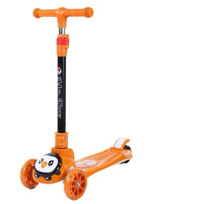 3 PU τροχιά LED Baby Kick Scooter πώληση για παιδιά λειτουργία μουσική φωτισμός ένα κλικ αναδιπλώσιμο