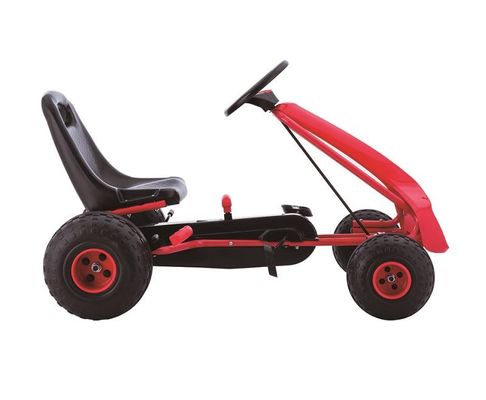 Κόκκινο μονοθέσιο Πεντάλ Go-Karting για 7χρονα παιδιά πλαστικό τροχό και αυτοκίνητο
