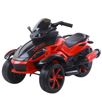 Unisex 12v ηλεκτρική βόλτα σε μοτοσυκλέτα 3 τροχούς αυτοκίνητο για παιδιά μουσικά φώτα περιλαμβάνονται