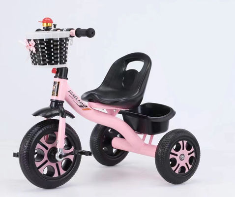 2023 Baby Trike Γρήγορα φορτισμένα χειριστήρια και υφασμένο μπροστινό καλάθι για παιδιά 2-5 ετών